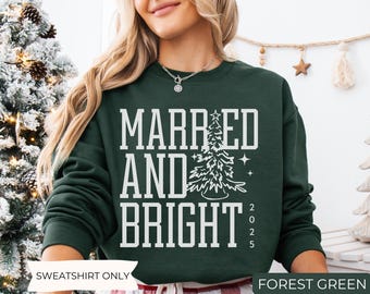 Married Couple Christmas Matching Shirt, Custom Year First Christmas Gift for Newlyweds