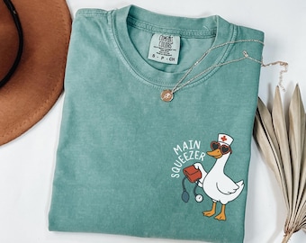 Comfort Colors Goose Nurse Shirt: Funny RN T-Shirt, Nurse Appreciation