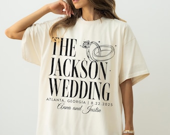 Custom Wedding Toss Shirts, Comfort Colors Wedding Shirt, Personalized Bridal Party Gift, Wedding Party Favors, Matching Group Wedding Merch