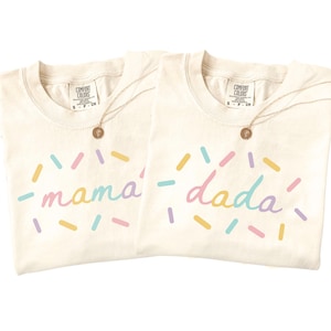 Custom Sprinkles Birthday Family Matching Shirt, Cupcake First Birthday Tees, Donut theme Birthday Shirts, 1st Birthday Party T-shirts
