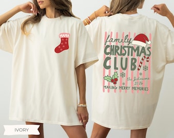 Custom Family Christmas Shirts, Comfort Colors Matching Family Christmas Tshirts, Personalized Name Christmas Shirt, Adult Unisex and Youth