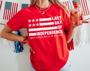 Red White and I Do Bachelorette T-shirt: 4th of July Bridesmaids Comfort Colors Tee
