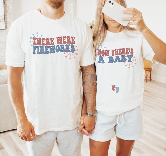 Funny Pregnancy Reveal T Shirt 4th Of July Baby Announcement Funny Pregnancy Reveal T Shirt 4th Of July Baby Announcement