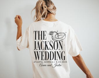 Custom Wedding Toss Shirts, Comfort Colors Wedding Shirt, Personalized Bridal Party Gift, Wedding Party Favors, Matching Group Wedding Merch