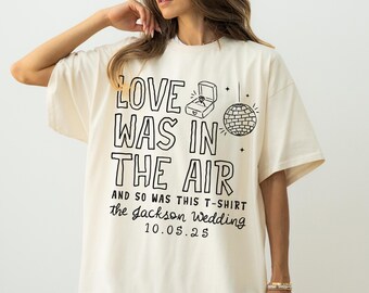 Custom Wedding Toss Shirts, Comfort Colors Wedding Shirt, Personalized Bridal Party Gift, Wedding Party Favors, Matching Group Wedding Merch