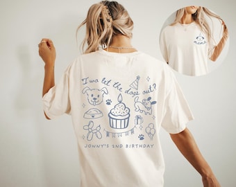 Two Puppy Birthday Shirt Birthday Boy Girl Birthday Shirt Dog Party Puppy Pawty Toddler Birthday Matching Family Shirts Let's Pawty
