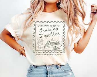 Custom Family Christmas Cruise Shirts Comfort Colors Christmas Holiday Trip Matching Christmas Cruise Shirt Cousin Cruise Crew 2025 GroupTee