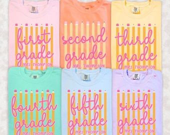 School staff shirt, Teacher Team Shirts, Back to School Shirt, Grade Level Team Tees, Teacher Gift, First Second Third Fourth Fifth Grade