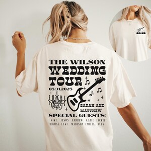 Custom Wedding Shirt Music Theme Wedding Tshirt Toss Wedding Tour Merch Destination Wedding Weekend Shirt Country Concert Wedding bild 1