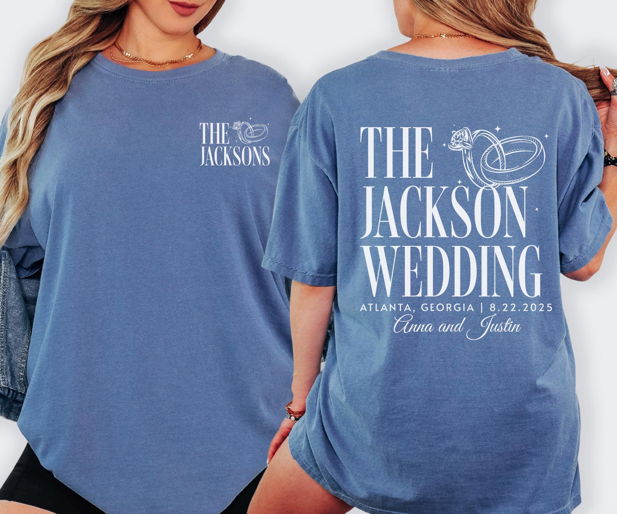 Wedding Merch Examples Custom Wedding Toss Shirts, Comfort Colors Wedding Shirt, Personalized ...