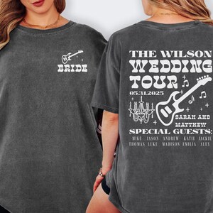 Custom Wedding Shirt Music Theme Wedding Tshirt Toss Wedding Tour Merch Destination Wedding Weekend Shirt Country Concert Wedding bild 3