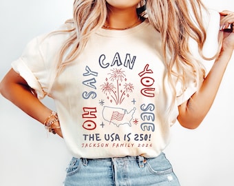 Personalized 4th of July Shirt Comfort Colors Family Matching Tshirt Patriotic Gift for Family Reunion Tee USA Flag Tshirt Custom Name Shirt