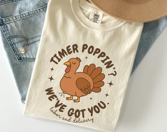 Thanksgiving Labor and Delivery Nurse Shirt: Comfort Colors Fall Tee