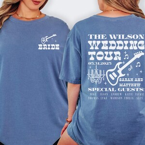 Custom Wedding Shirt Music Theme Wedding Tshirt Toss Wedding Tour Merch Destination Wedding Weekend Shirt Country Concert Wedding bild 4