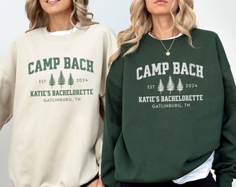 Personalized Camp Bachelorette Sweatshirts, Custom Camp Bach Bachelorette Crewneck, Lake Bachelorette Shirts Last Trail Before Veil Mountain