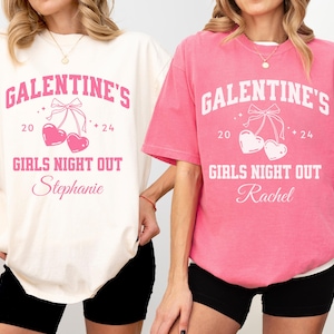 Custom Galentines Day Shirts, Comfort Colors Galentines Day TShirt, Valentines Day Shirt Valentine Gift for Best Friend Galentine Gang Tee