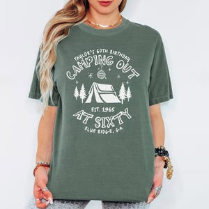 Camp Birthday Party Shirt, Camp Themed Party, 60th Birthday Party Shirt, Lake Sixtieth Birthday Camping Party, Mountain Birthday Girls Trip