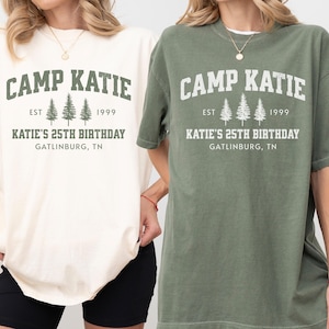 Camp Birthday Party Shirt, Camp Themed Party, 25th Birthday Party Shirt, Lake Birthday Party, Camping Party, Mountain Birthday, Girls Trip