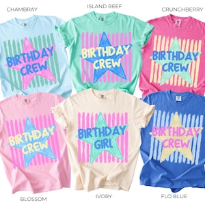 Birthday Crew Shirt Party Group Shirts Matching Birthday Shirts Birthday Girl Shirt Comfort Colors Womens Birthday Shirt Girls Birthday Tee