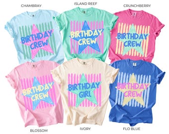 Birthday Crew Shirt Party Group Shirts Matching Birthday Shirts Birthday Girl Shirt Comfort Colors Womens Birthday Shirt Girls Birthday Tee