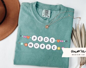 Comfort Colors Pediatric Nurse Shirt, Friendship Bracelet Peds Nurse Shirt, Picu Nurse Shirt, Pediatrics Shirt, Pediatric Nurse Team Shirt
