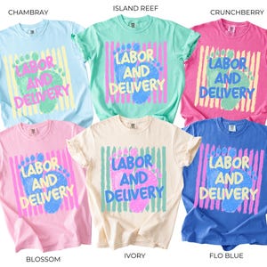 Labor and Delivery Shirt, Comfort Colors L&D Nurse Striped Tshirt, Labor Delivery Unit Crew Group Tees, Gift for Labor Delivery Nurses