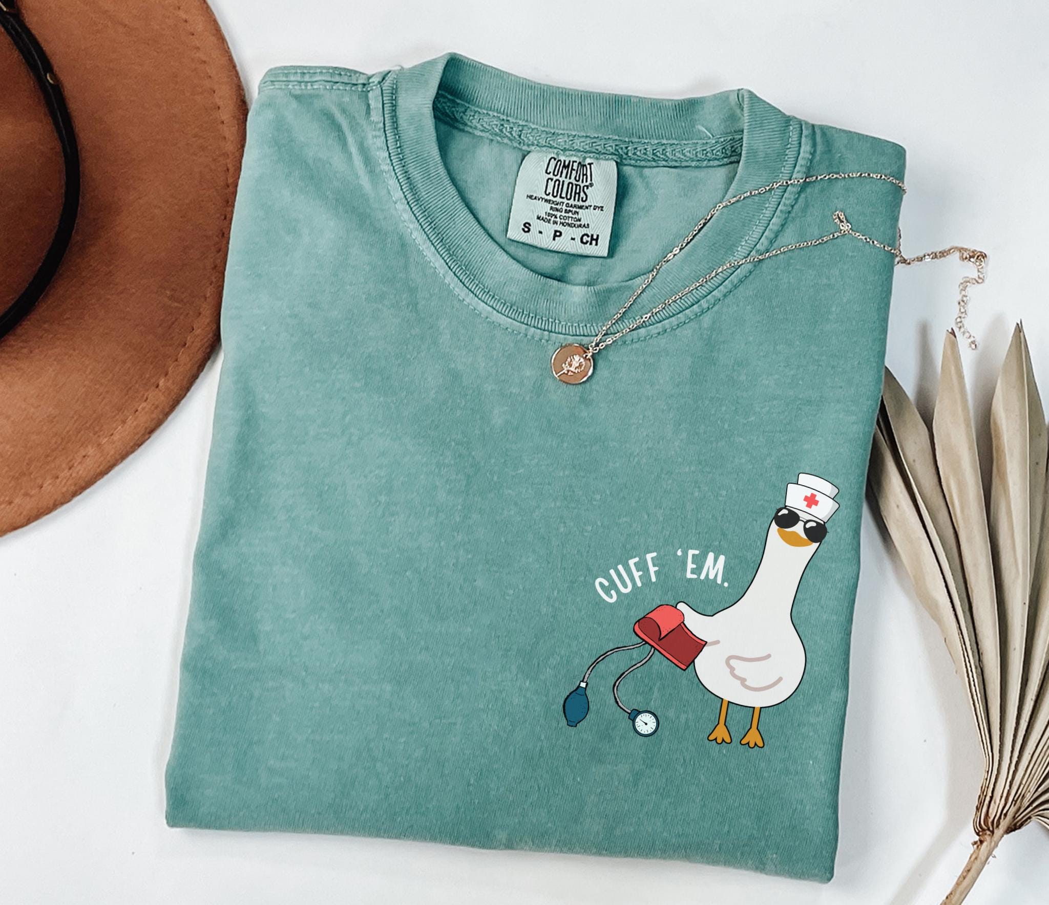 Comfort Colors Nurse Shirt Funny, Silly Goose Nurse Shirt, ER Nurse TShirt, RN Nurse Shirt Cuff Em Nurse Practitioner Tee Nurse Appreciation