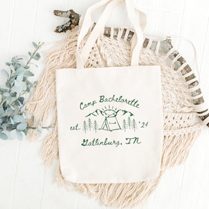 Camp Bachelorette Tote, Personalized Bachelorette Totes, Bachelorette Favors Bags, Camping Bachelorette, Glamping Bachelorette Party Totes