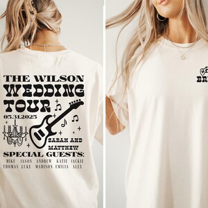 Custom Wedding Shirt Music Theme Wedding Tshirt Toss Wedding Tour Merch Destination Wedding Weekend Shirt Country Concert Wedding bild 2