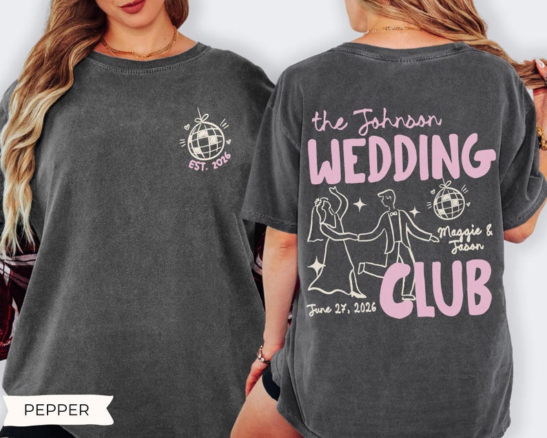 Custom Wedding Toss Shirts, Comfort Colors Getting Ready Shirt, Wedding Party Attire, Matching Group Wedding Merch Bridal Party image 2