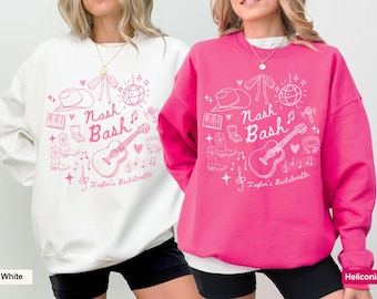 Custom Nashville Bachelorette Sweatshirts Personalized Western Bachelorette Party Crewnecks Cowgirl Bachelorette Sweater Rodeo Bach Gifts