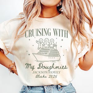Custom Family Christmas Cruise Shirts: Comfort Colors Gingerbread Matching Group Tee