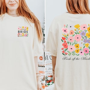 Personalized Bachelorette Party Shirts, Custom Garden Party Bachelorette T-Shirt, Comfort Colors Bachelorette Shirt Flower Bachelorette Tee
