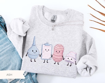 Labor and Delivery Nurse Sweatshirt or Tshirt, Cute Retro LD Nurse Crewneck, Mother Baby Nurse Tee or Sweatshirt, OBGYN Gift, Unit Matching
