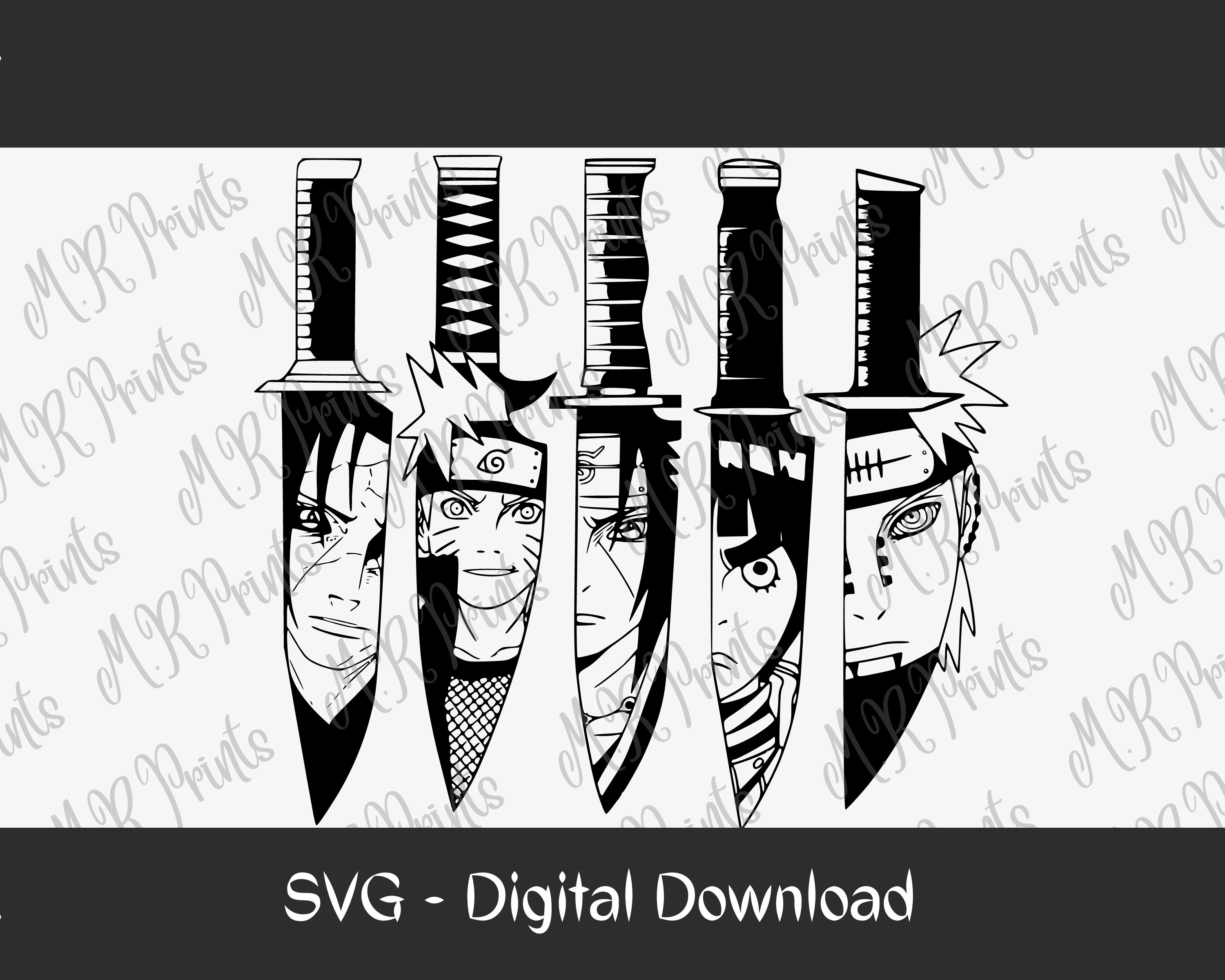 Naruto SVG Kunai SVG Anime SVG Digital Download Etsy