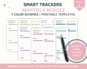 MÅNADSBUDGETMALL Utskrivbar - LÖNECHECK Budget Utskrivbar, Budgetplanerare, Bullet Journal Budget, Budgetmall A4 A5 Letter A6