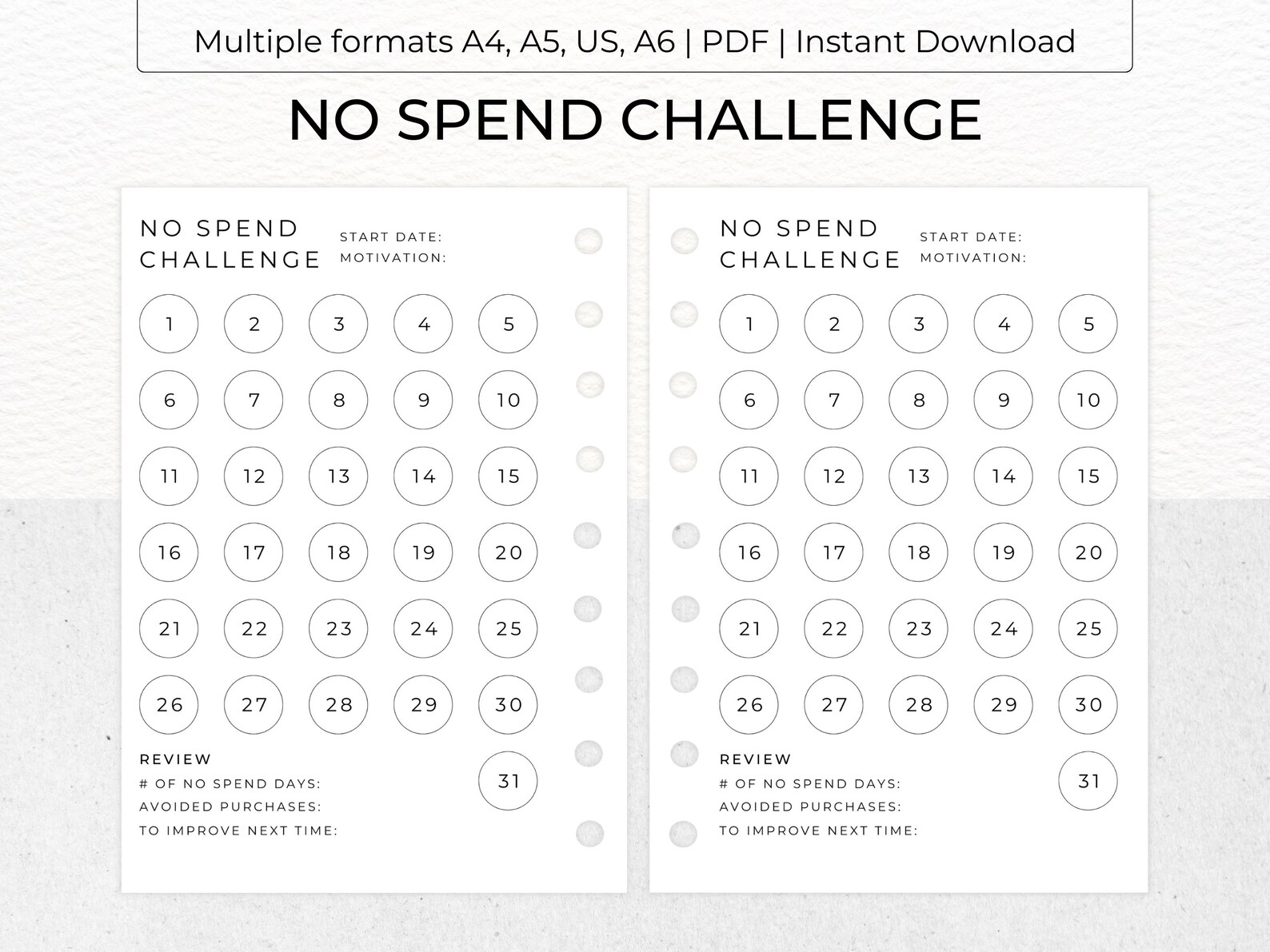 NO SPEND CHALLENGE Template Printable No Spend Tracker No Spend Month no-spend-challenge-template-printable-no-spend-tracker-no-spend-month