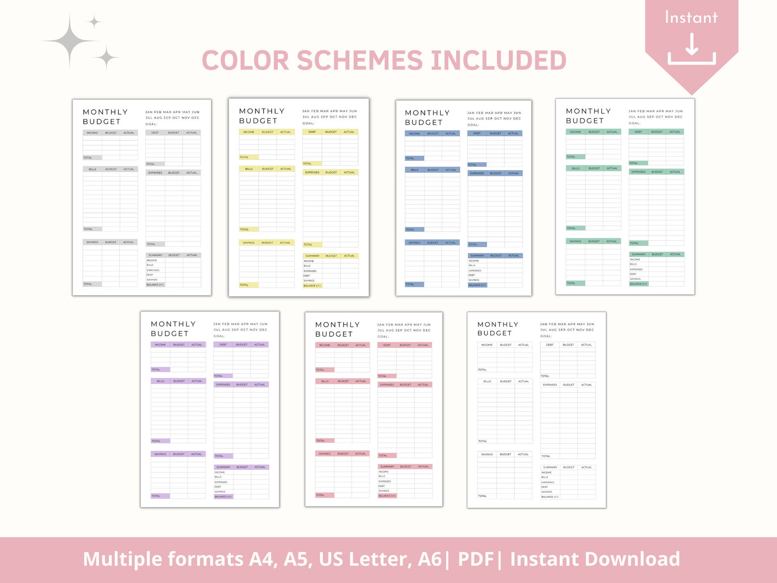 Monthly Budget Template Printable Paycheck Budget Printable Budget Monthly Budget Template Printable Paycheck Budget Printable Budget