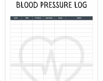 Blood Pressure Tracker Journal