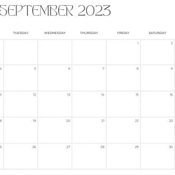2023-24 13 month Calendar - Minimalist