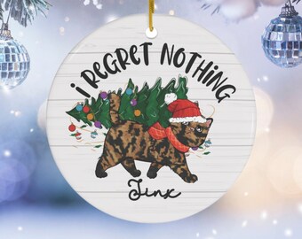 Personalized Tortoiseshell Cat Ornament - Custom Pet Keepsake Christmas Tree Decoration