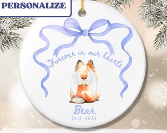 Pommeren herdenkingsornament – gepersonaliseerd cadeau huisdier verlies, aangepaste herinnering hond hond, ornament voor altijd in ons hart, gif huisdier sympathie