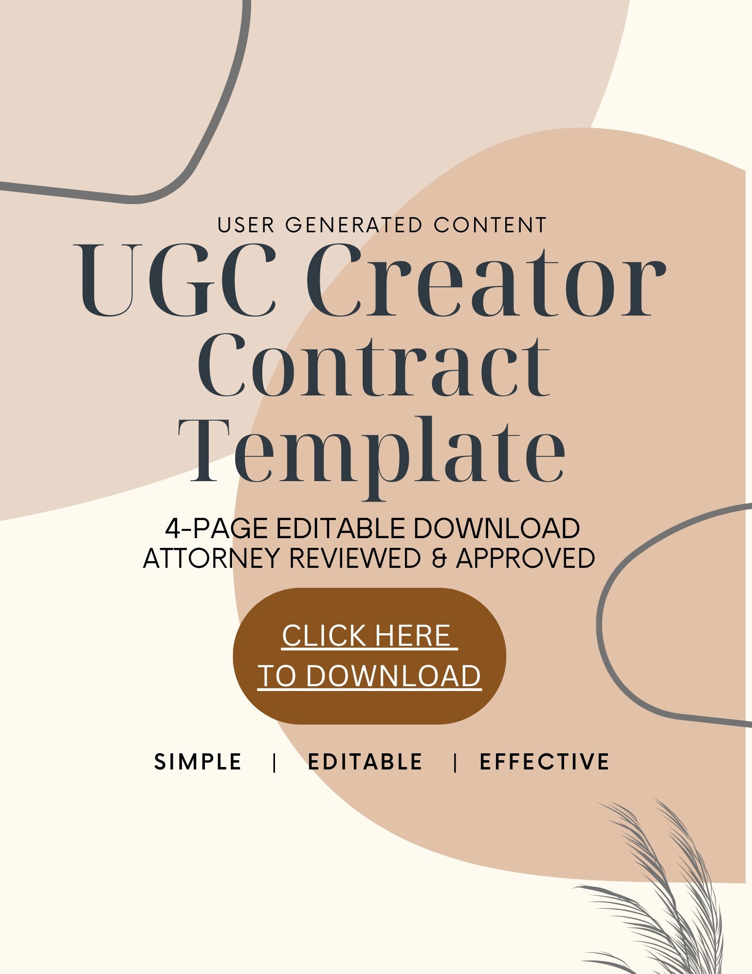 UGC Creator Contract Template | Attorney Reviewed & Approved | User Generated Content | Influencer Contract Template | UGC Creator Template