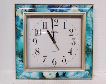 Vintage Clock, 12 in, Wall Clock, Retro Wall Clock, Vintage Wall Clock, Bulova