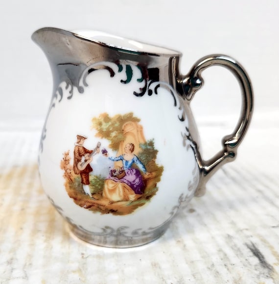 Vintage Sahnekännchen, hergestellt in Italien, Porzellan-Sahnekännchen, italienischer Sahnekännchen, italienischer Vintage-Sahnekännchen, italienischer Milchkännchen