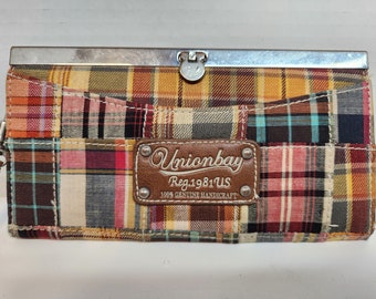 Unionbay Clutch Purse, Vintage Patchwork, Handcrafted Purse, Vintage 1981 Purse, US Vintage Purse