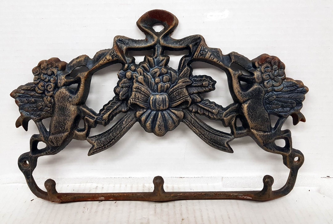 Cast Iron Hanger, 3-prong Hanger, Vintage Hanger, Vintage Cast Iron ...