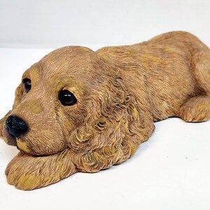 SANDICAST 犬の置物 茶色とクリーム SANDICAST 犬の置物 茶色とクリーム