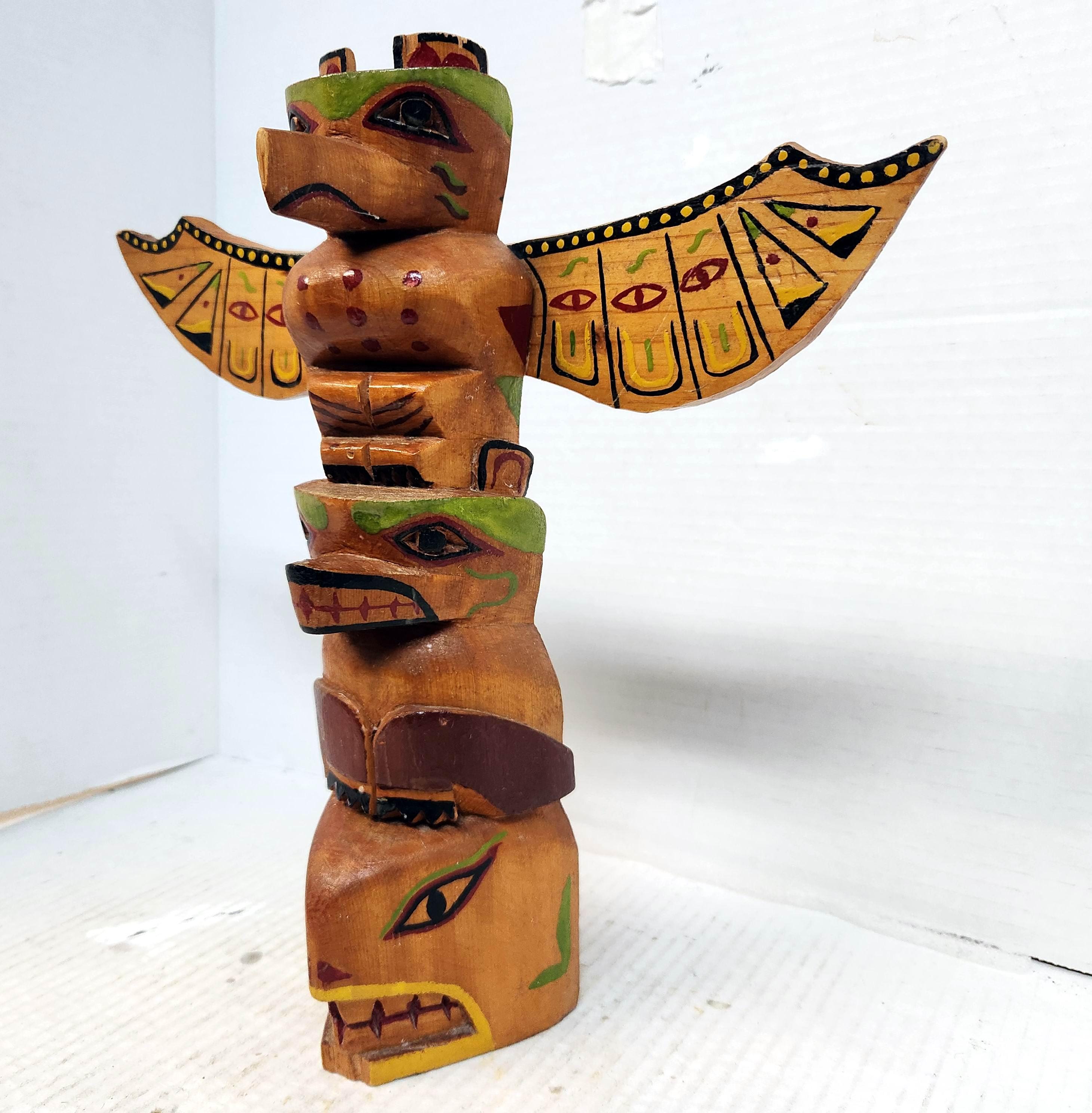 カナダ 先住民 トーテムポール 木製 木彫り ヴィンテージ ヴィンテージ