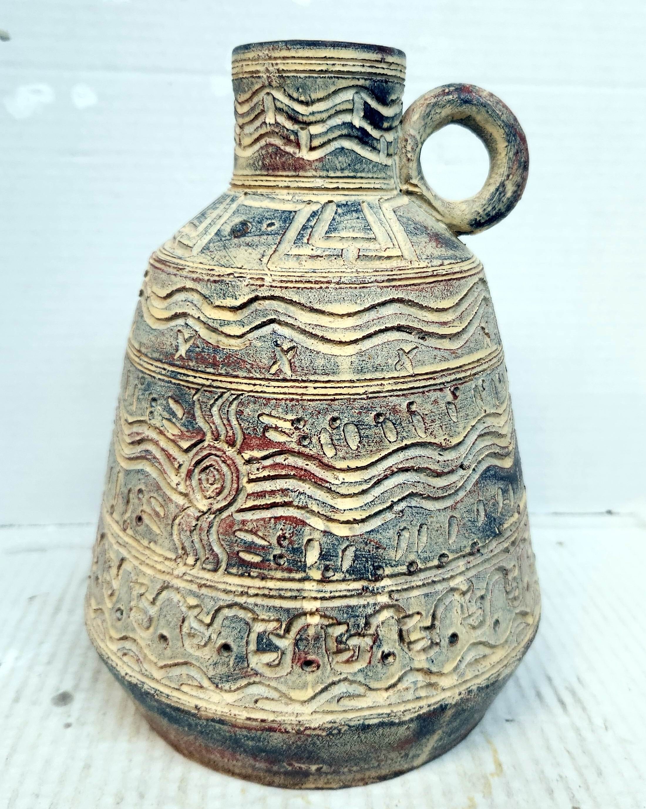 古代エジプト風陶器壺　おしゃれ il_fullxfull.5801075842_v19d.jpg